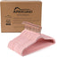Perchas terciopelo rosa 50pzas ganchos cobre/oro