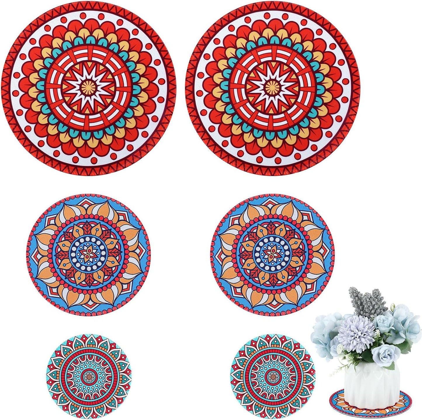 6 Posavasos Bohemios 3.94-7.87" Antiderrap para Mesa