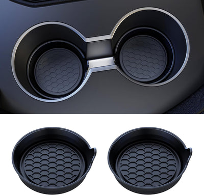 Posavasos auto universales antideslizantes impermeables 2uds negro