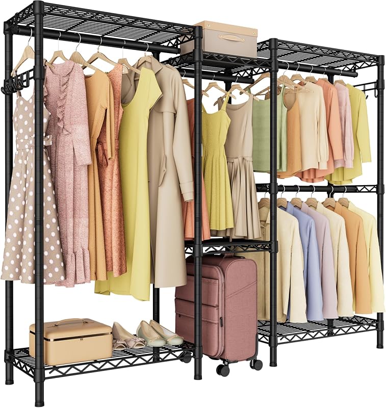 Armario metal estantes alambre ajustables para ropa