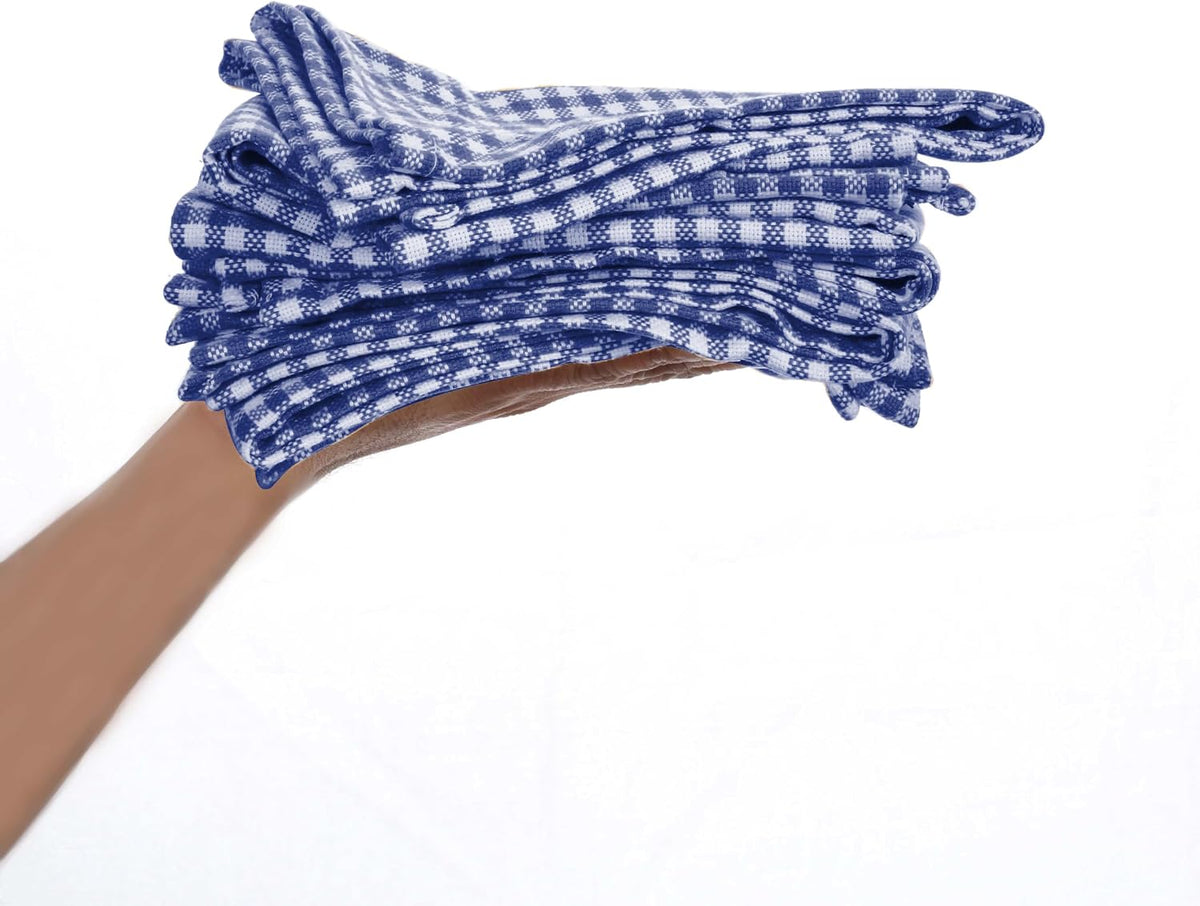4 Pzas Paños cocina cuadros 16x26pulg absorbentes con lazo