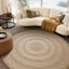 Alfombra redonda yute 6x6 reversible para interiores