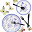 Set vajilla floral azul y blanco 150pzas platos 9x7pulg