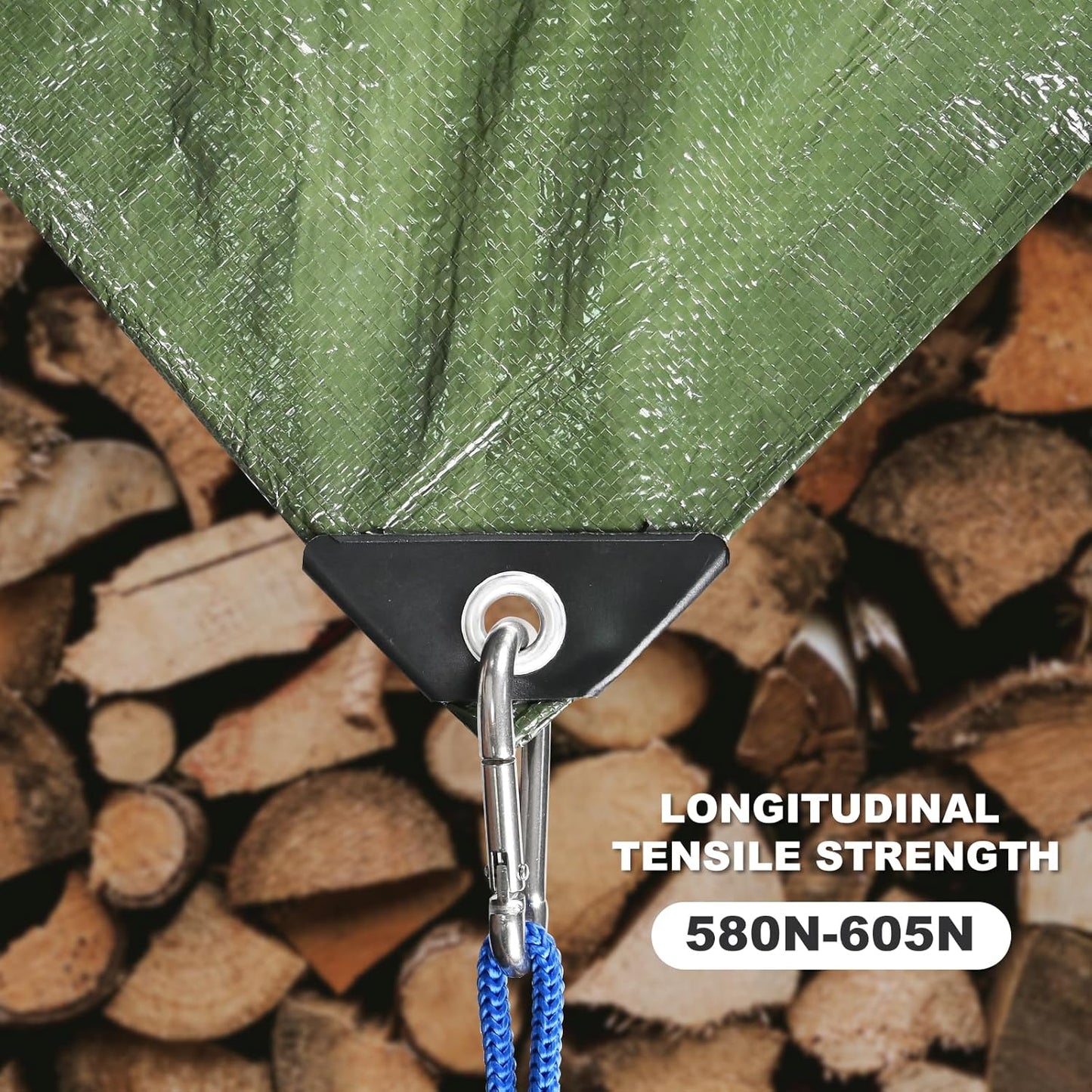 4 Cubiertas Lona Impermeable 10x12ft Ojales Metal