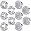 10 Anillos Desbordamiento Fregadero Plástico Plateado Universal
