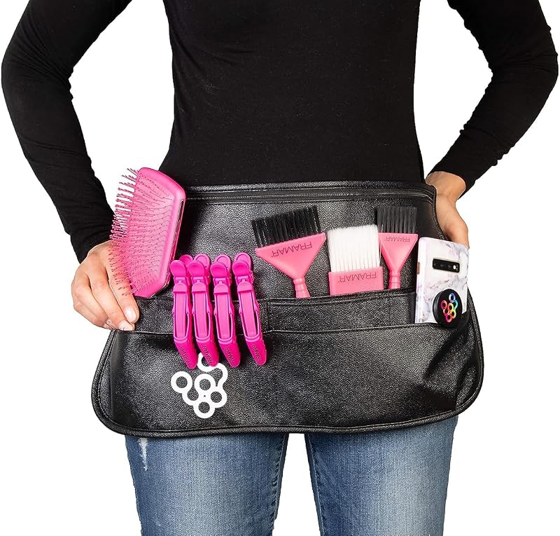 Cinturón profesional con bolsa para tijeras y brochas