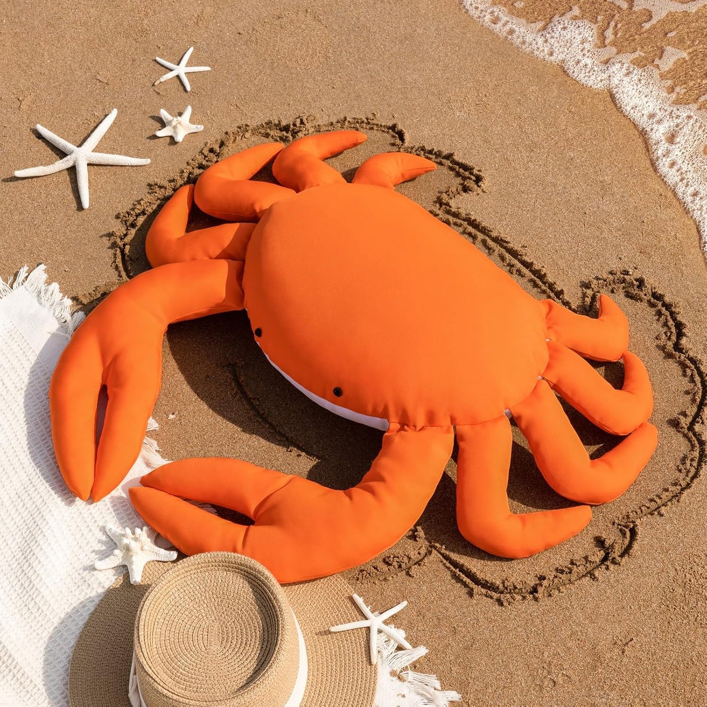 Almohada cangrejo impermeable 17x11pulg naranja