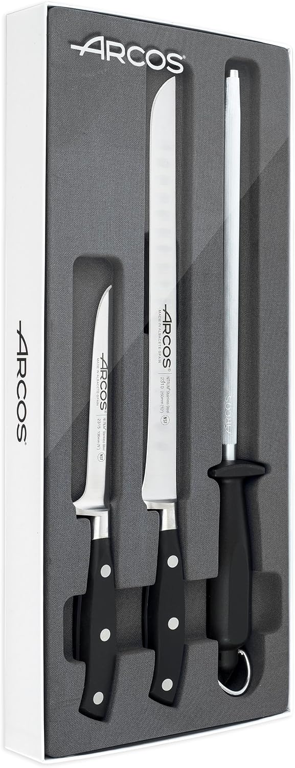 Cuchillo cocina acero inox Riviera 3 Pzas ergonómico POM