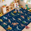 Alfombra dinosaurio 8x10ft educativa ABC suave antideslizante