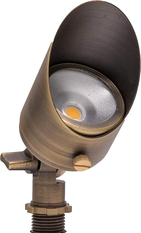 Foco LED latón 12V 6W bronce blanco cálido para exteriores