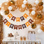 Banner feliz cumpleaños marrón para niños mujer decoración fiesta