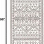 Tapete tribal marfil/gris 2x8ft resistente manchas alto trafico