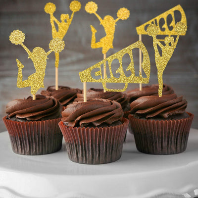 36 Pzas Decoración Cupcakes Animadora Purpurina Gimnasia