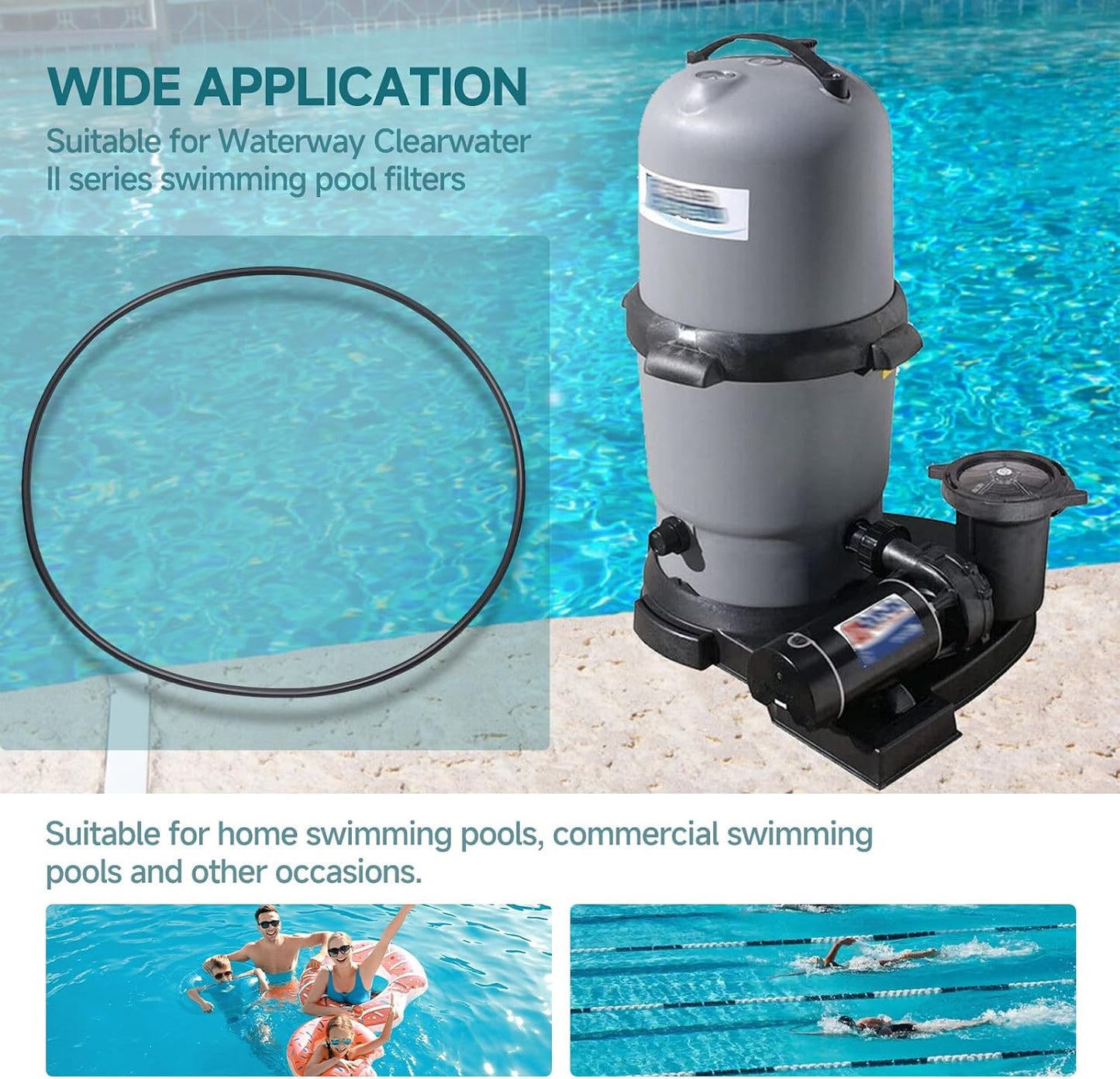 2 Juntas tóricas filtro piscina comp Waterway Clearwater II