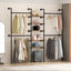 Perchero pared negro con 5 estantes resistente