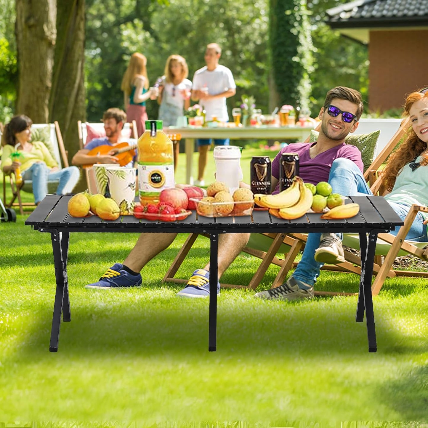 Mesa campamento plegable aluminio portátil para playa patio