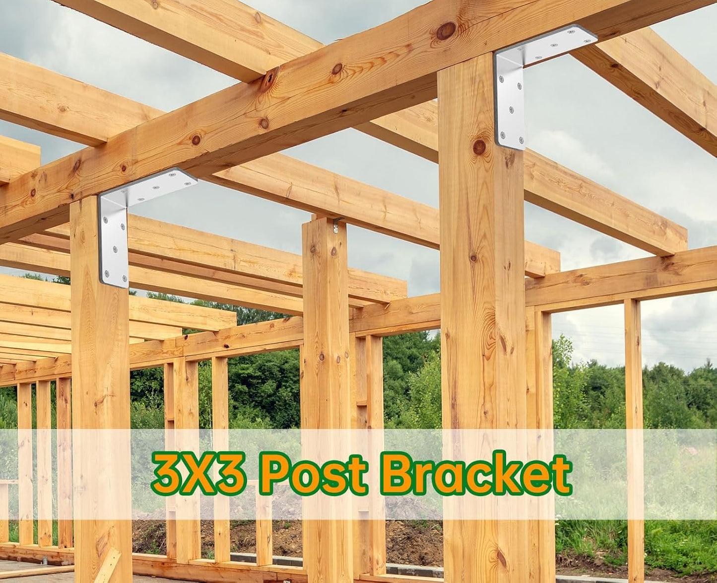 Soportes L 5x5x2.5pulg para madera 4uds color plateado