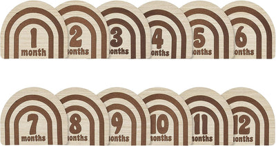 Accesorios hito madera discos fotos bebé regalo padres nuevos