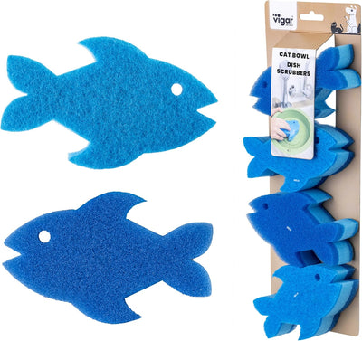 Set 4 Esponjas Antiarañazos para Perros y Gatos Doble Cara