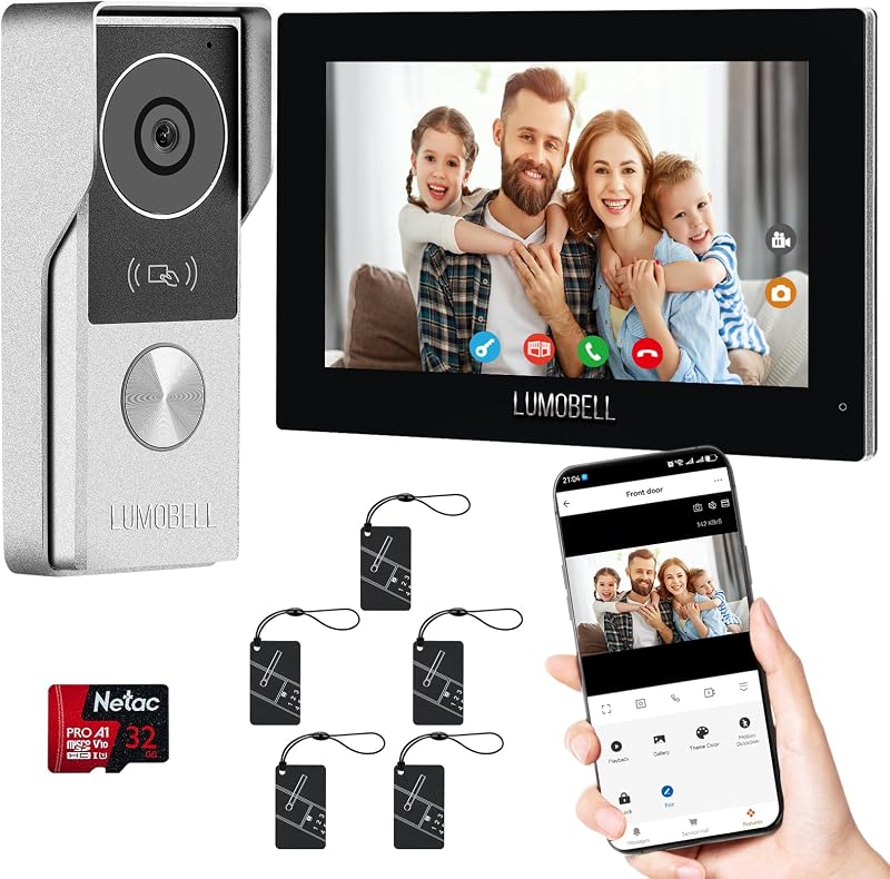 Sistema intercomunicación con monitor 7" HD cámara 1080P