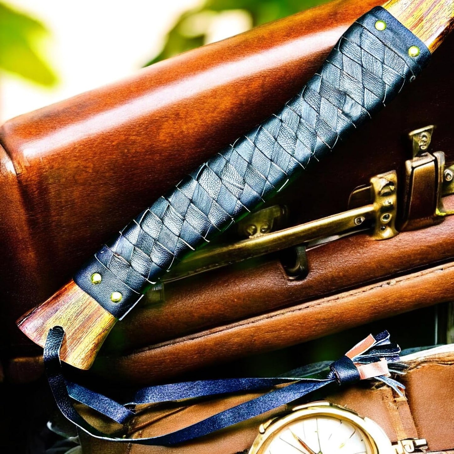 Hacha vikinga AX-7000 acero carbono mango madera rosa