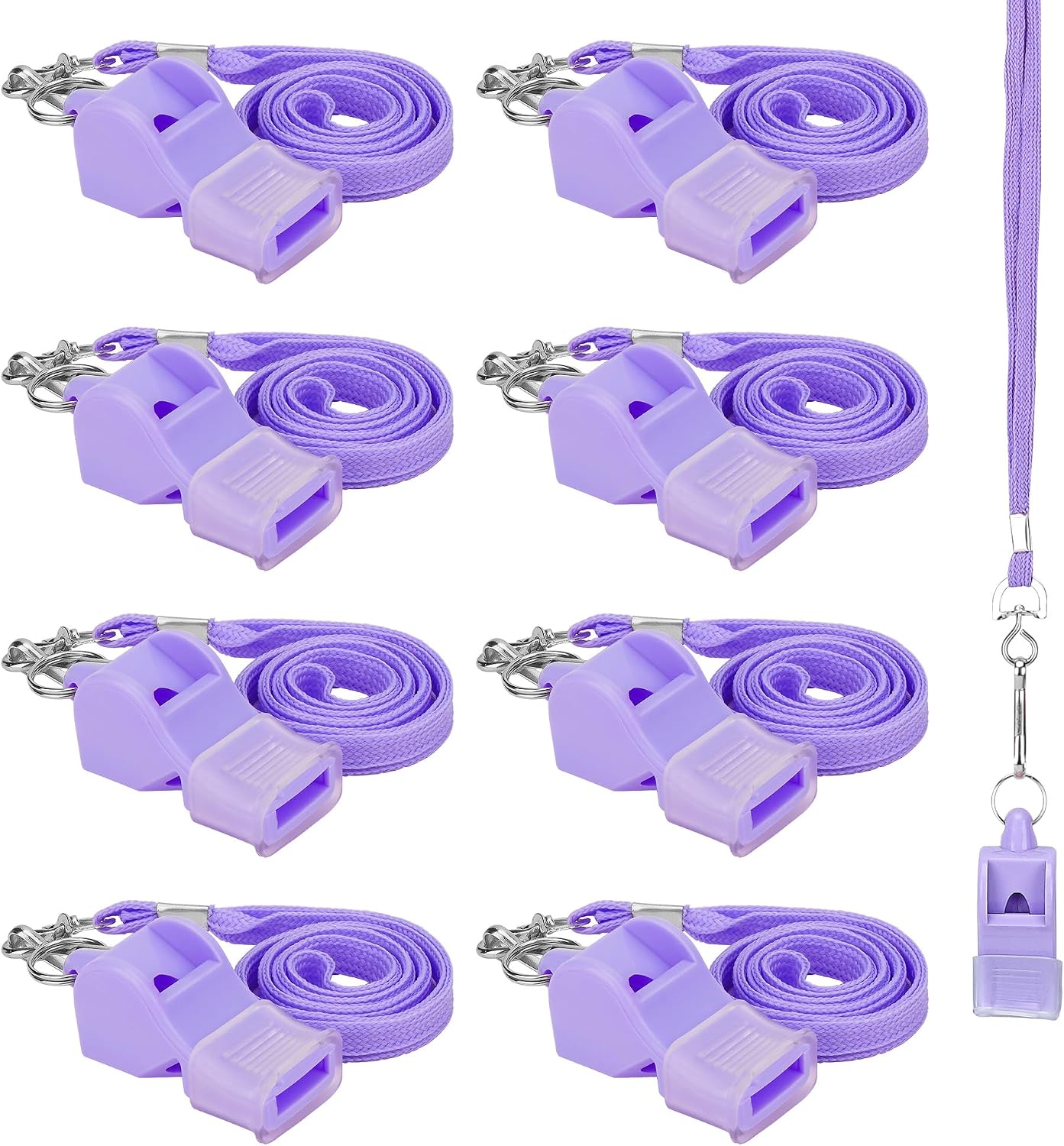 Silbato plástico con cordón para deportes y fiestas