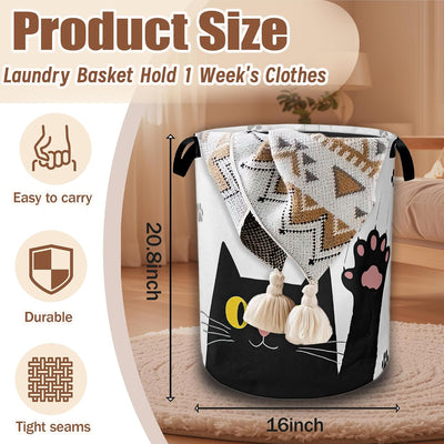 Cesto lavandería gatos 16x20.8pulg impermeable tela oxford