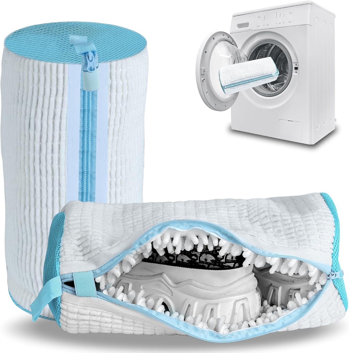 2 Pzas Bolsa Zapatos Lavadora Secadora Reutiliz. Blanco