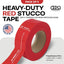 Cinta estuco roja 2" x 60yardas 3 rollos resistente UV