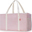 Bolsa playa plegable reforzada alambre metal Rosa set 2
