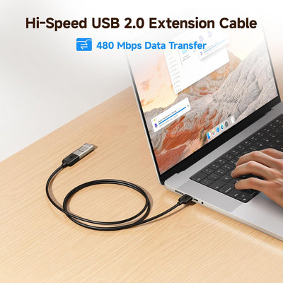 3 Cables USB 3 pies macho hembra 480 Mbps negro