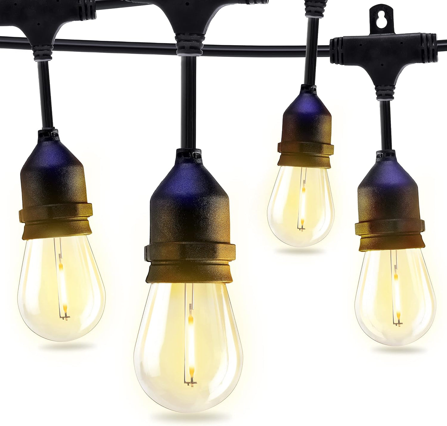 Tira luces LED E26 interior exterior 24pies estilo vintage