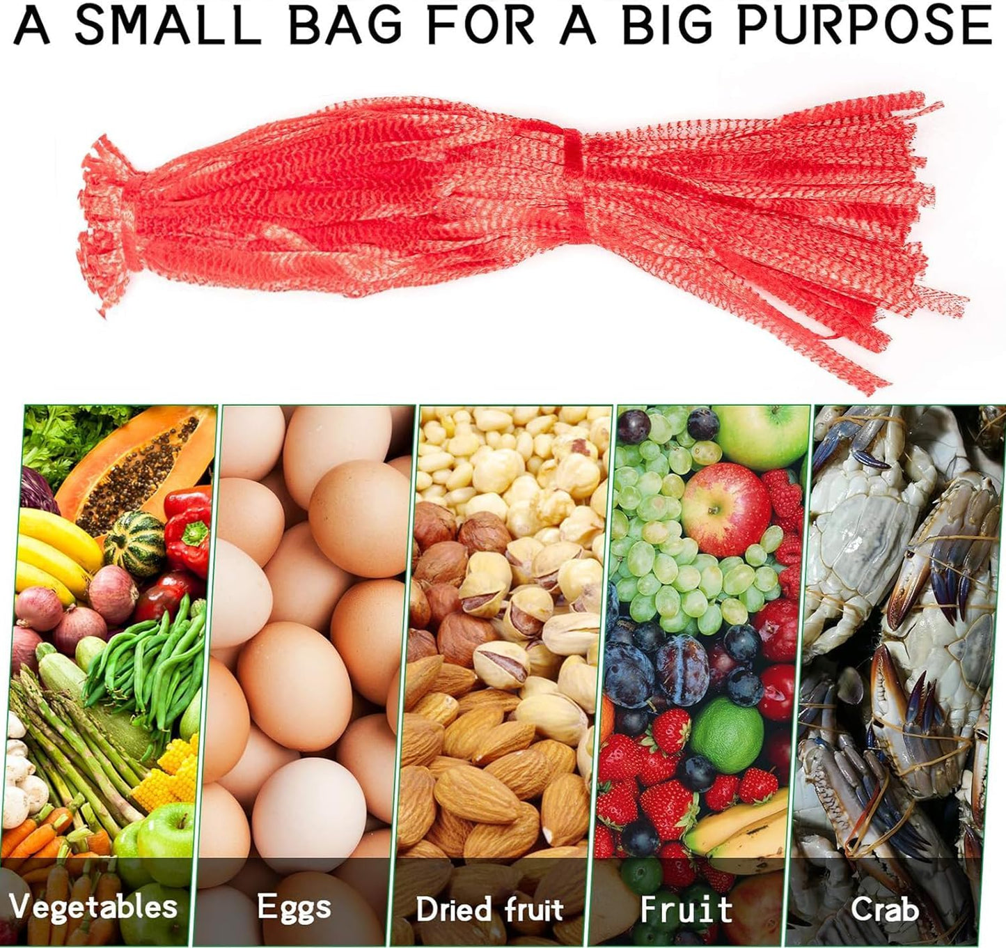 100 Pzas Bolsas Malla Reutilizables 24"
