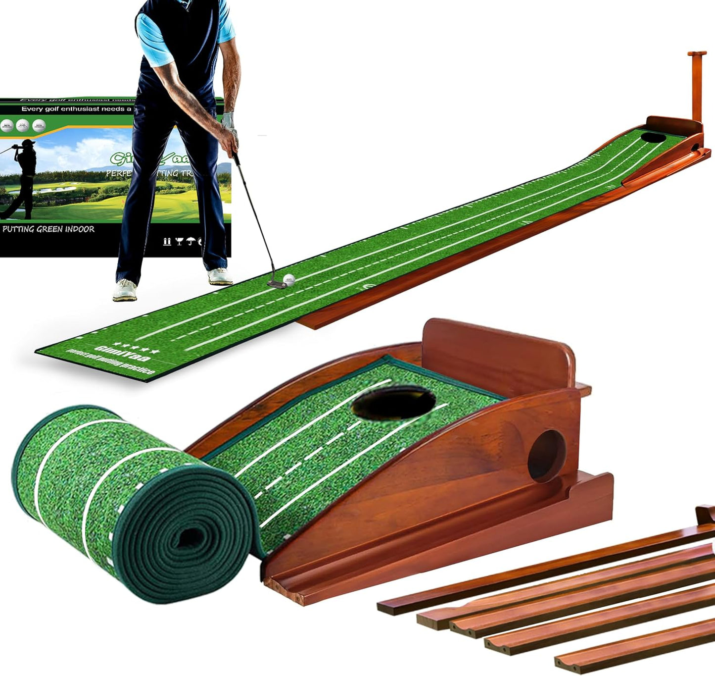 Cubierta de práctica golf con retorno automático de bola