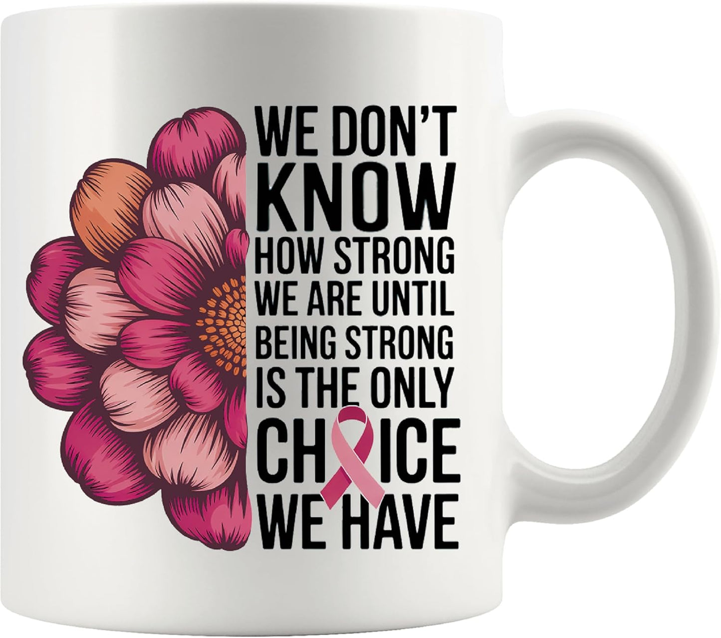 Taza Cerámica Con Mensaje de Apoyo para Sobrevivientes de Cáncer