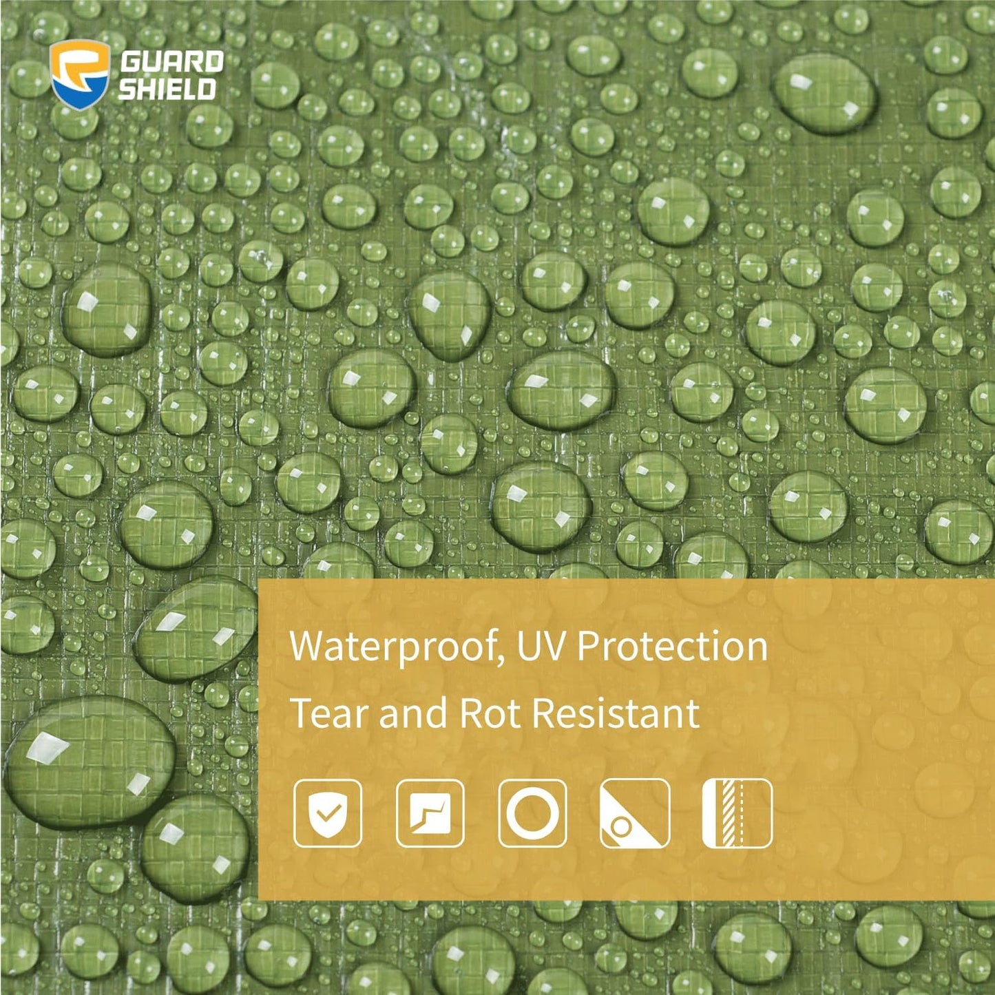 Lona polietileno impermeable 10x20ft UV con ojales pack 2