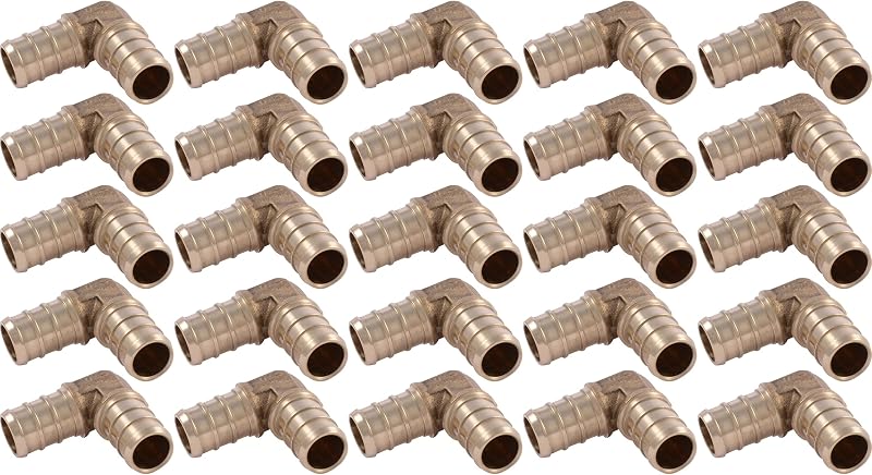 Codo 90 grados pack 25 accesorios plomería latón PEX