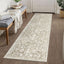 Tapete pasillo vintage 2x8ft beige antiderrap lana