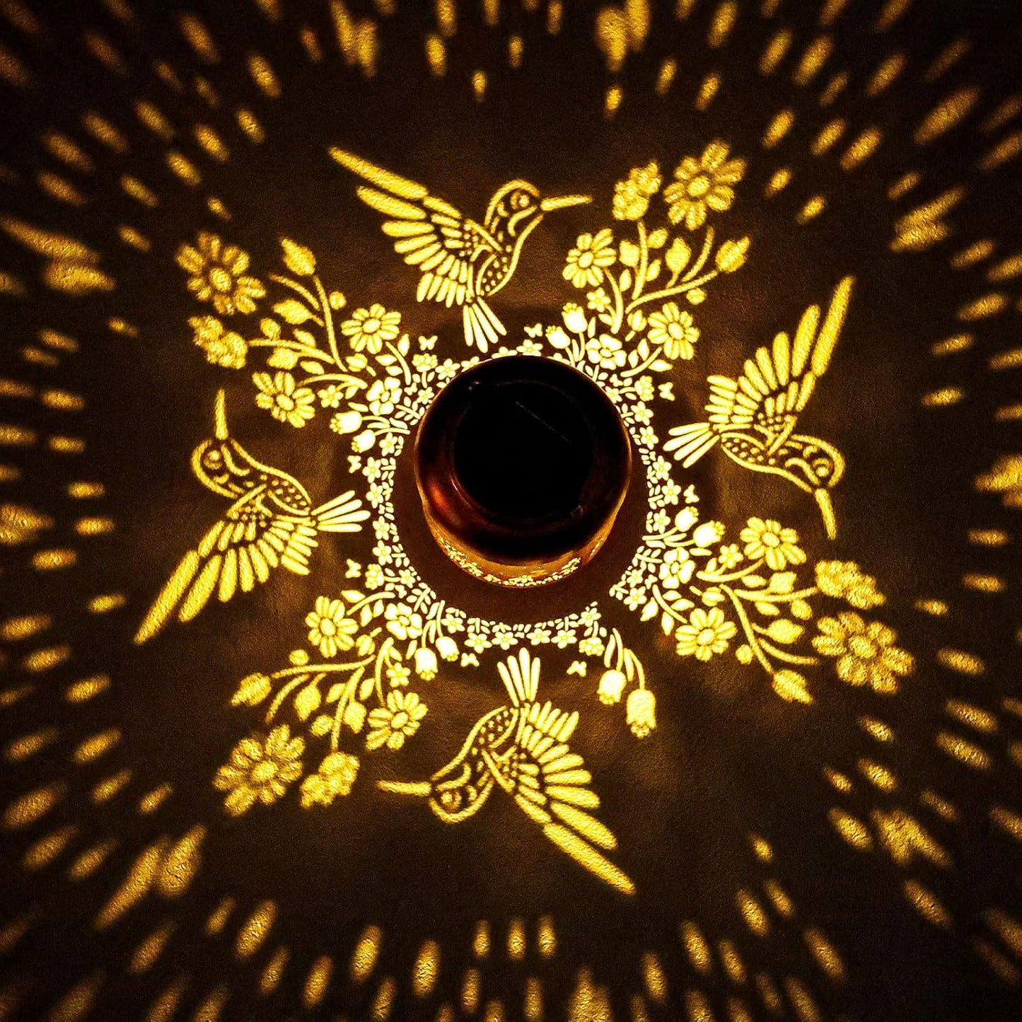 2 Faroles Solares Colibrí LED para Jardín Mamá Abuela
