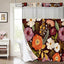 Cortina ducha floral boho forro enganche tela