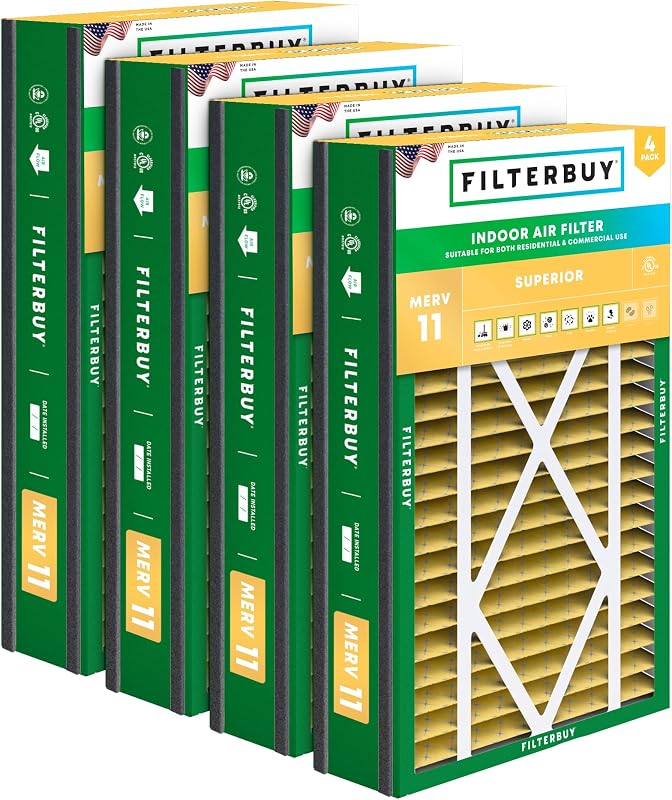 Filtro aire MERV 11 16x25x5 pack 4 para Trion Air Bear
