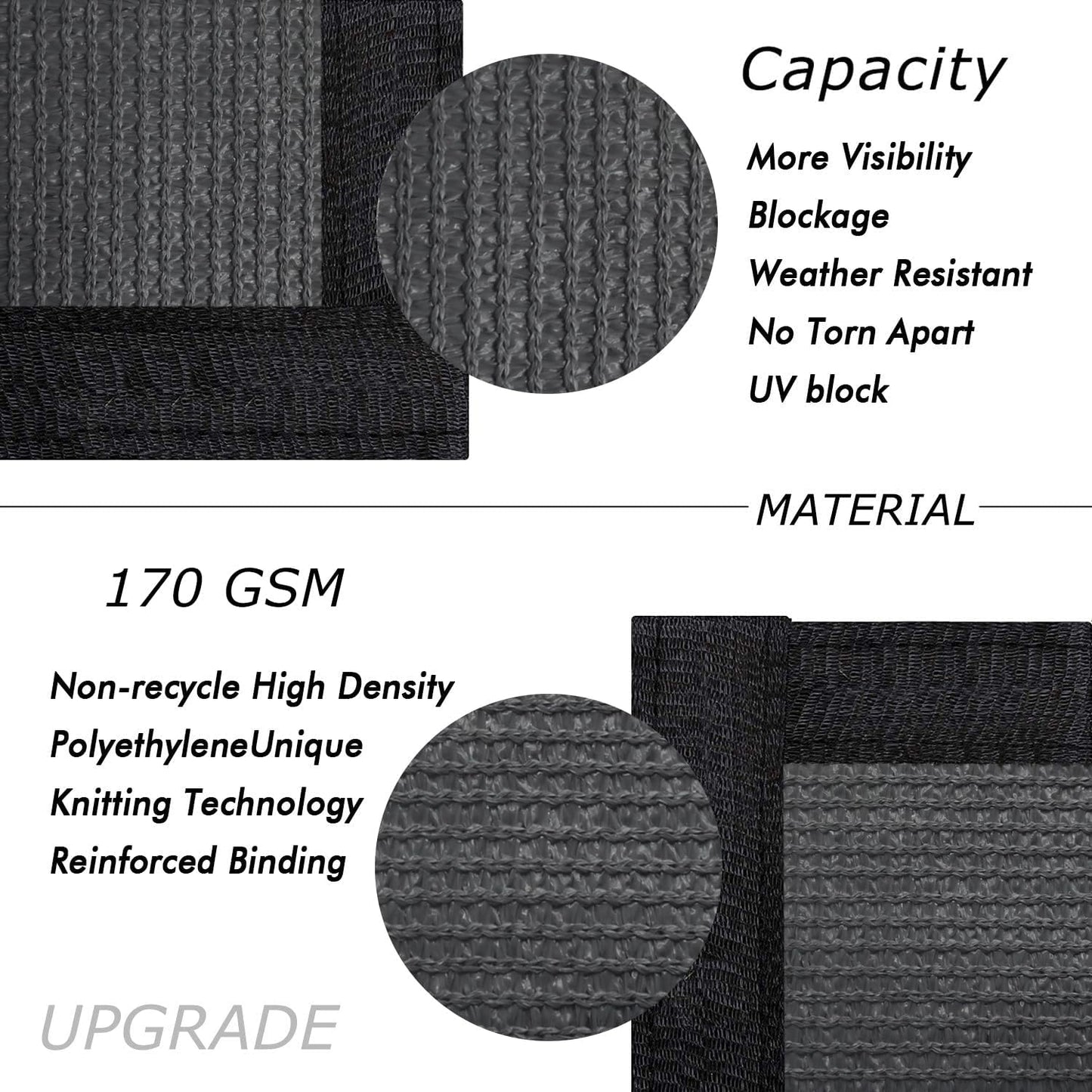 Malla privacidad valla 6x25ft color gris oscuro