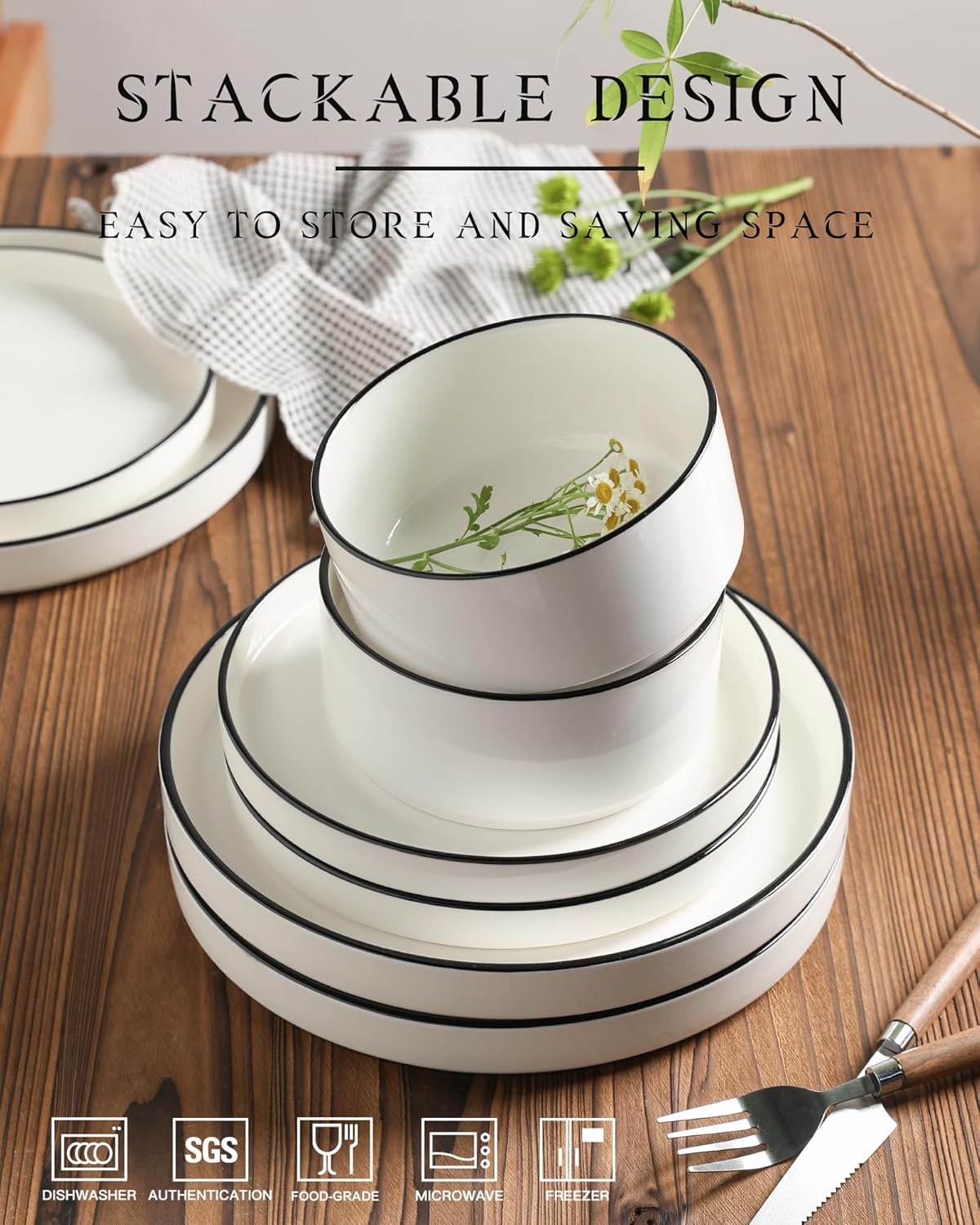 Set 12 Pzas Vajilla Porcelana Cocina Comedor