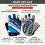 Guantes ciclismo niños 2-11 años medio dedo