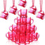20 Vasos Chupito Plástico 1oz Rosa Asa Fiesta