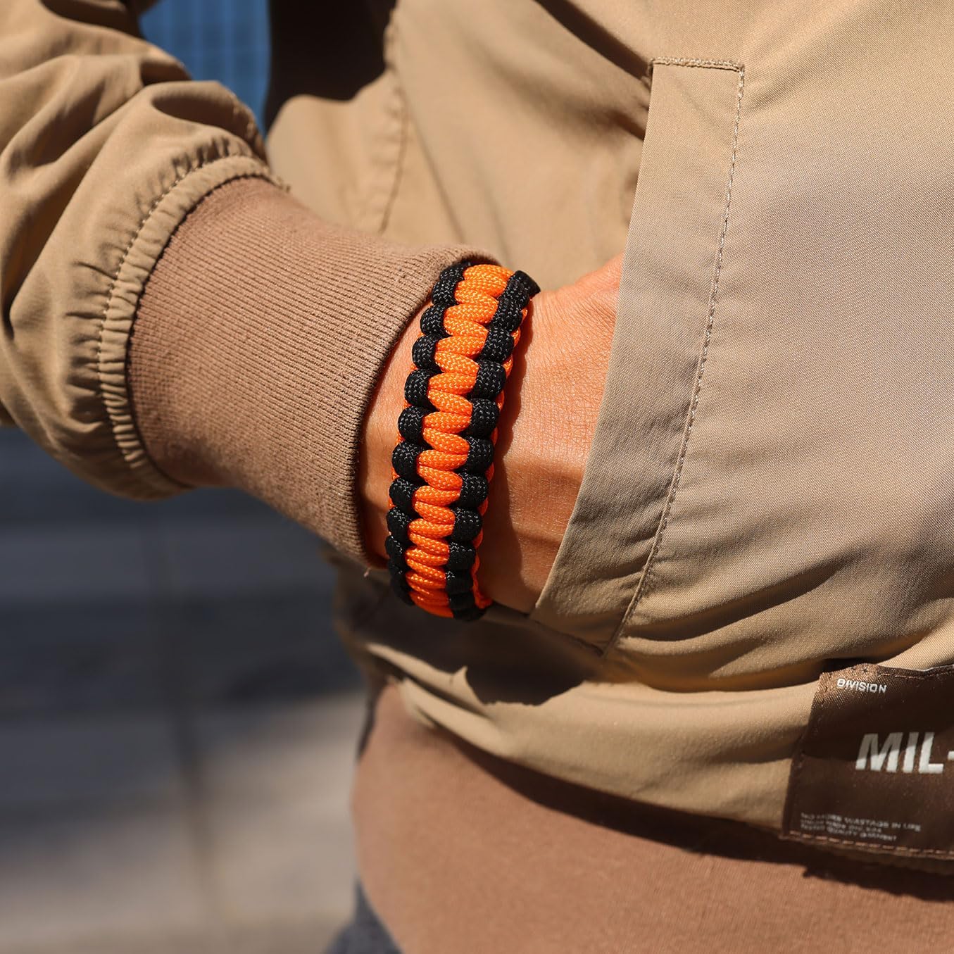 2 Pulseras Cuerda Paracaídas Trenzadas Ajustables Mujer