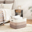 Cesta rectangular tejida para lavandería 65l habitación