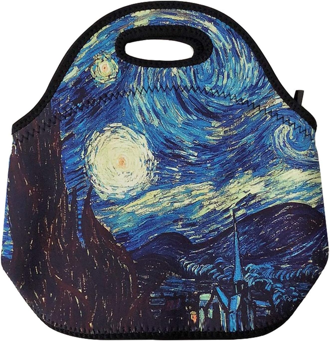 Bolsa almuerzo neopreno aislada noche estrellada