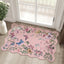 Alfombra lavable entrada 2x3 rosa antiderrap bohemia cocina
