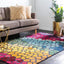 Alfombra geométrica moderna 3'3"x5'3" multicolor